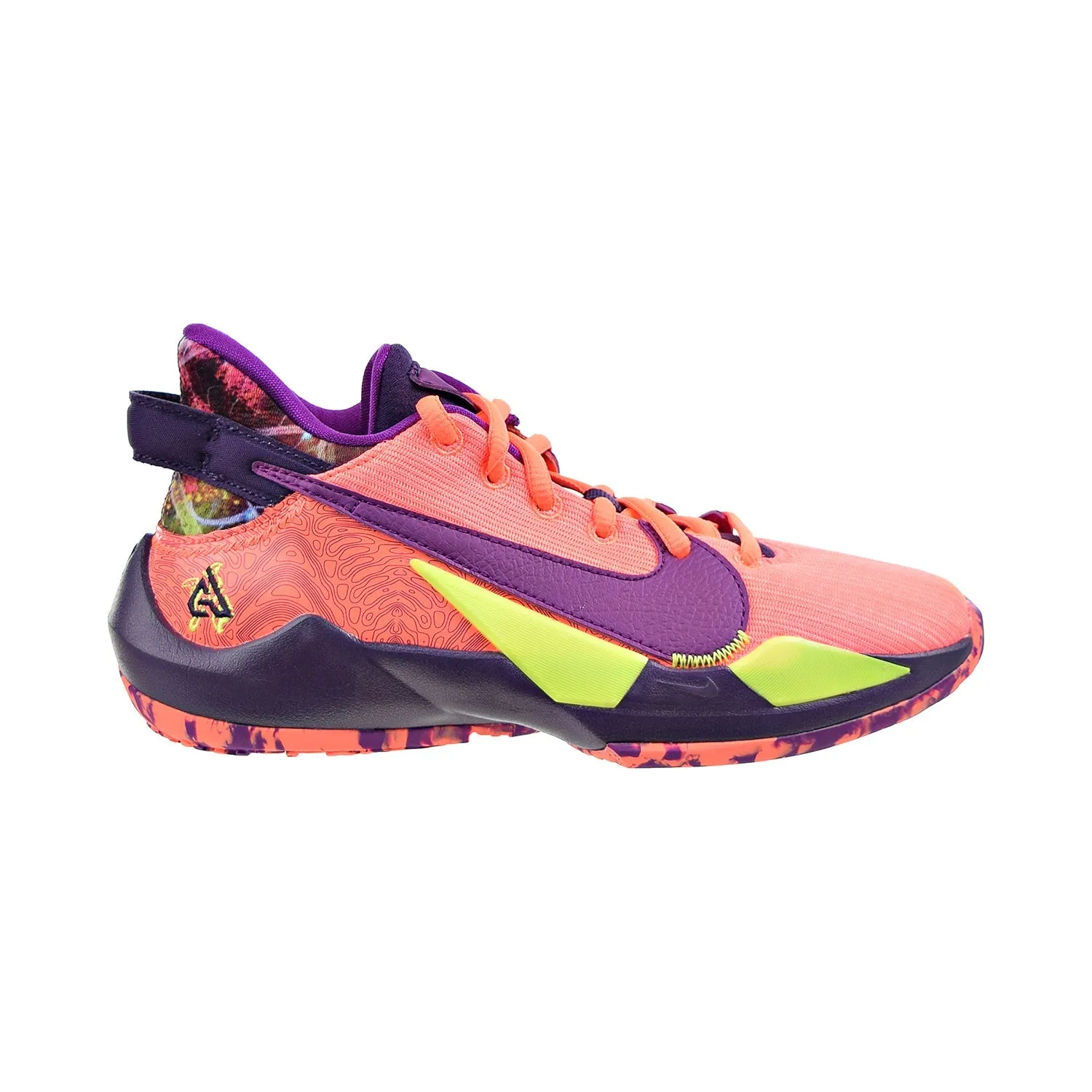 Nike Freak 2 SE (GS) Big Kids' Basketball Shoes Bright Mango-Volt-Grand Purple