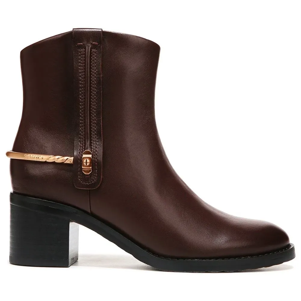 Sandy Brown Leather Franco Sarto Ankle Boots