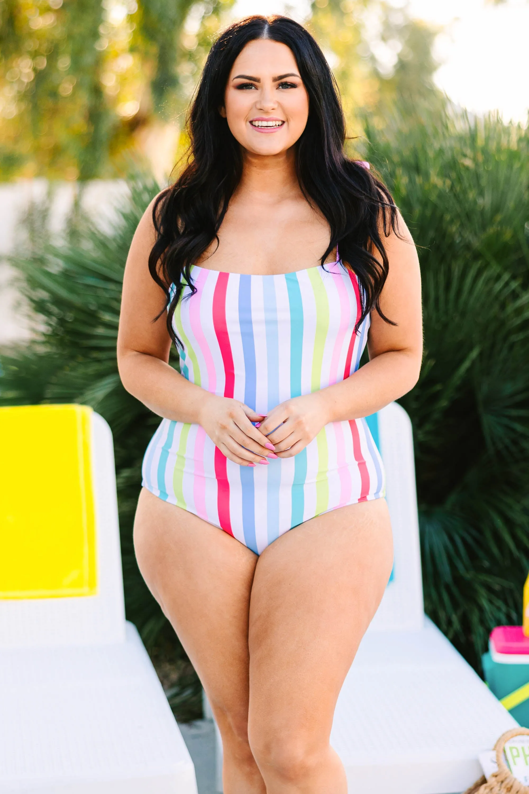 Seaside Sweetheart Swimsuit, Rainbow