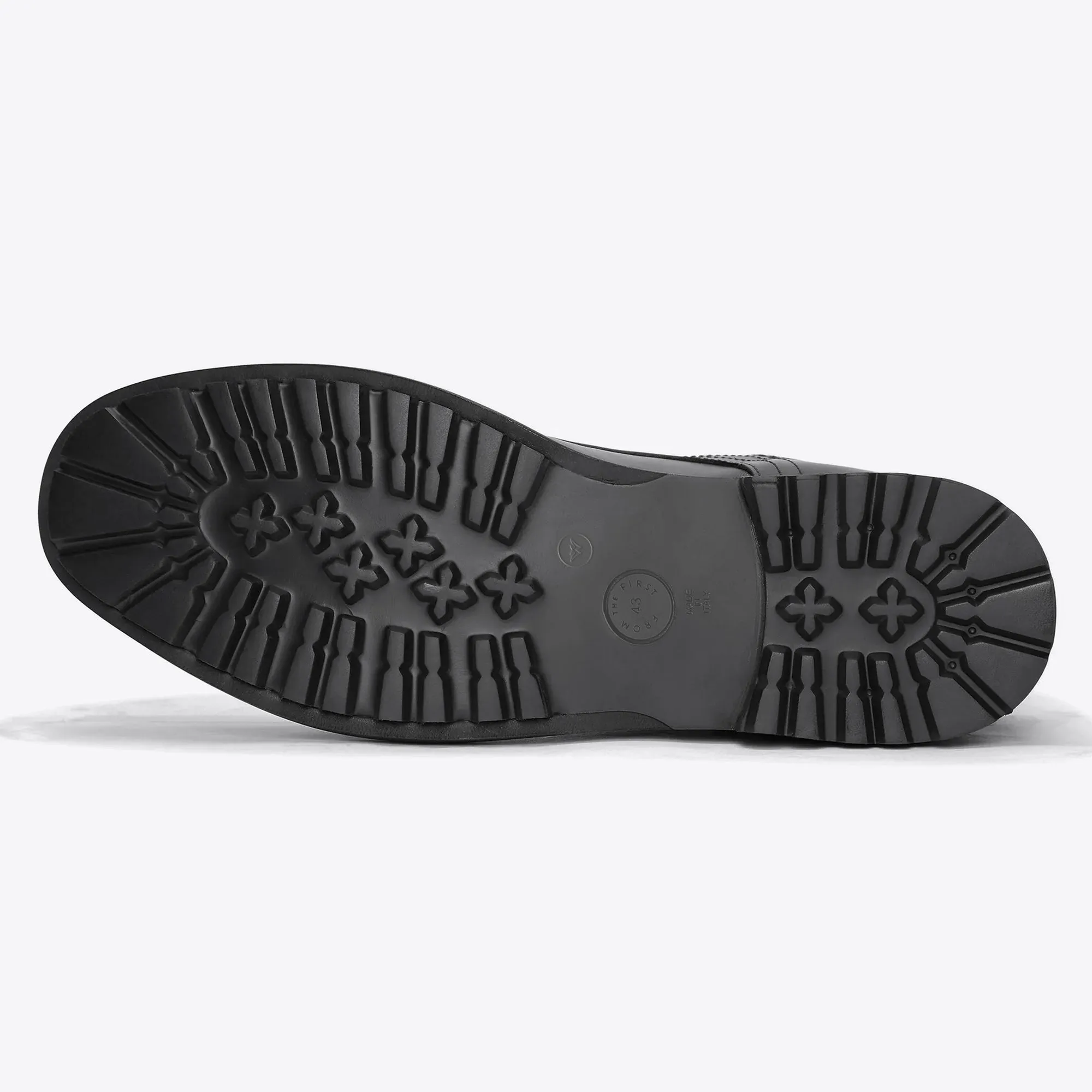 Sergio Zip Combat Boots - Black Leather