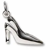 Sling Back Heels Charm In Sterling Silver