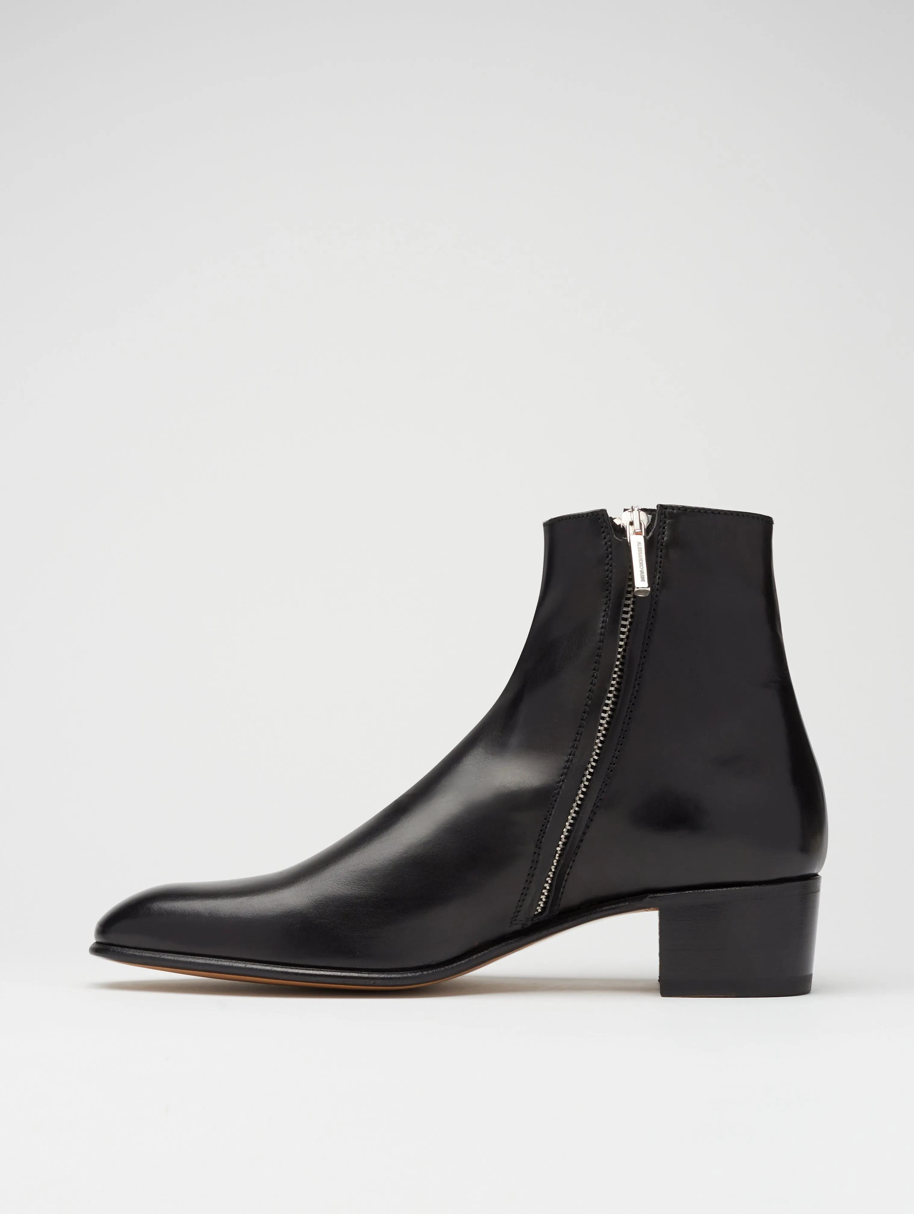 SONNY 40MM ANKLE BOOT IN BLACK CALFSKIN - Woman
