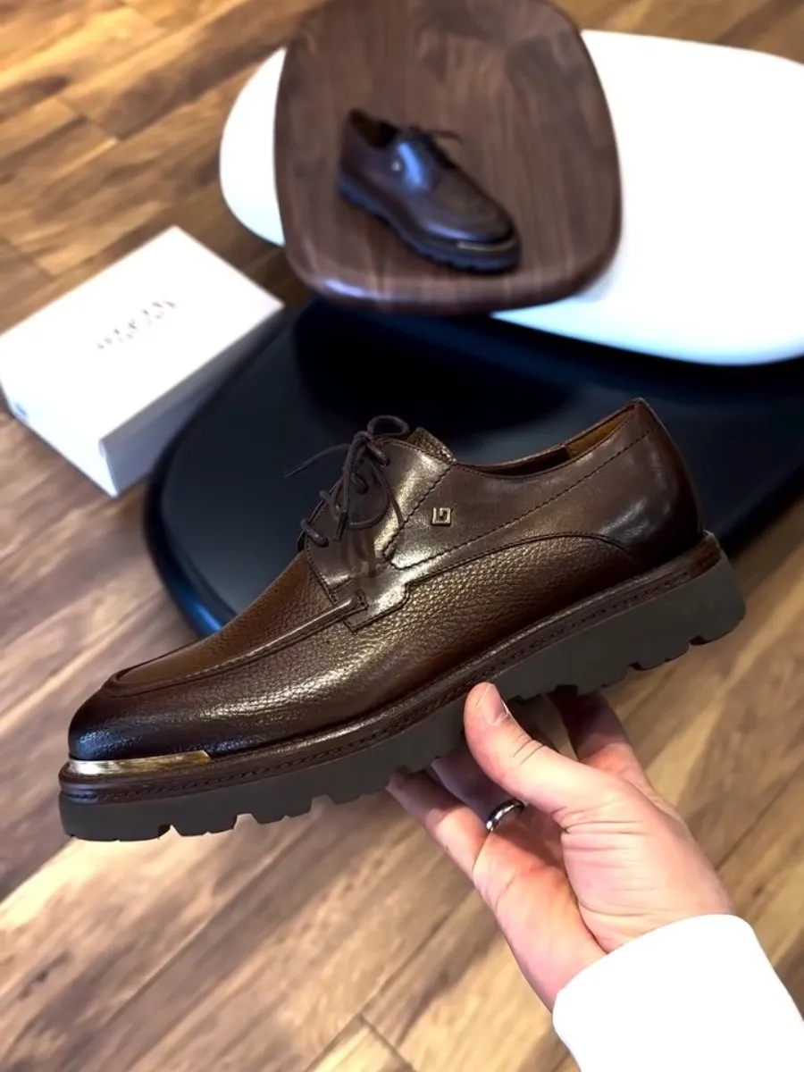 Thick-soled Versatile Low-top Sneakers Cowhide Work Shoes