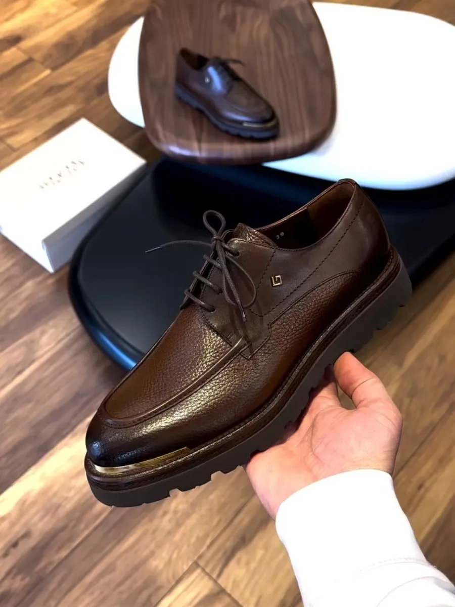 Thick-soled Versatile Low-top Sneakers Cowhide Work Shoes