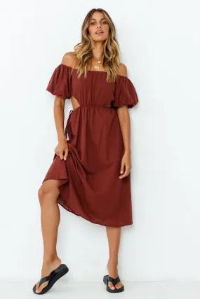Through The Night Midi Dress Wine