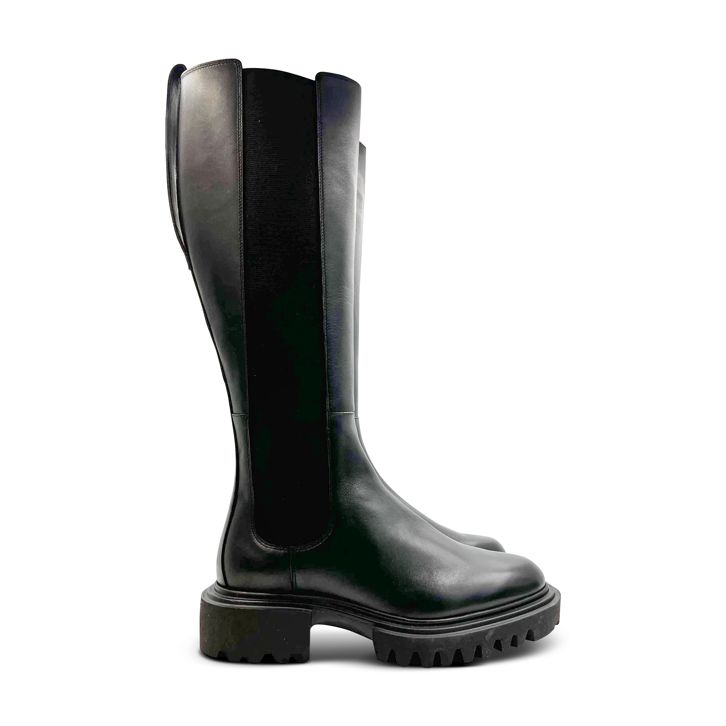 Toby Knee Length EVA Sole Boot in Black