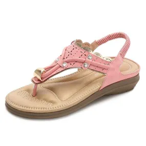 Women Bohemian Rhinestones Flip-Flop Comfort Sandals