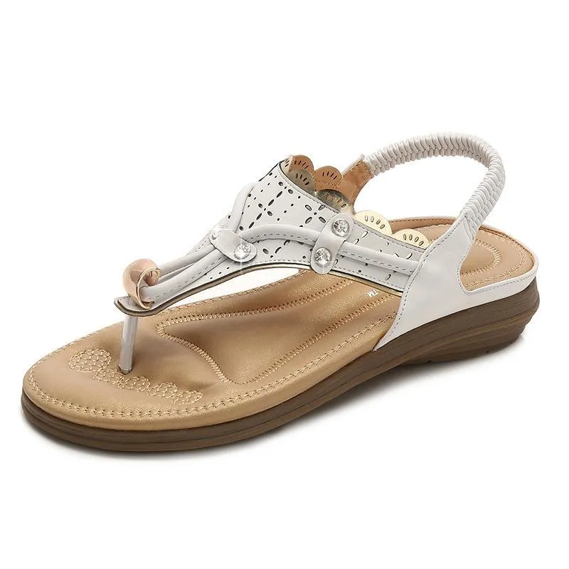 Women Bohemian Rhinestones Flip-Flop Comfort Sandals